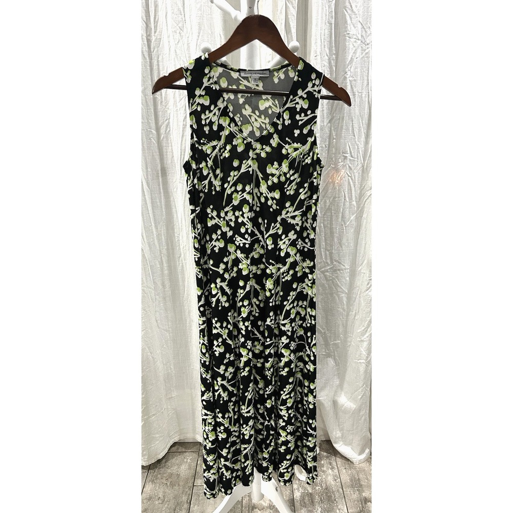 Danny Nicole Stretch Maxi Dress Size 8 Floral Artsy Dark Feminine Witchy Mature